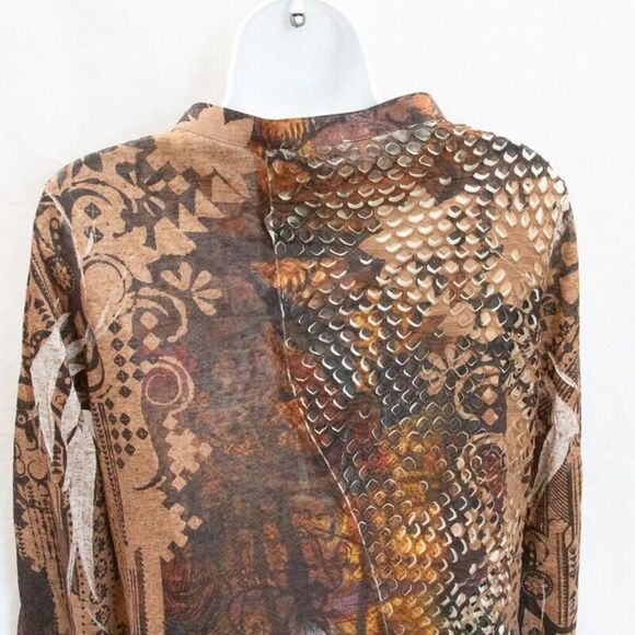 Vgt Ania A Art To Wear Western Steampunk Boho Painting Mesh Asymmetrical Dress S - Picture 7 of 12